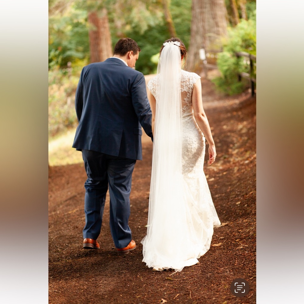 Elegant Floor Length Tulle Wedding Veil